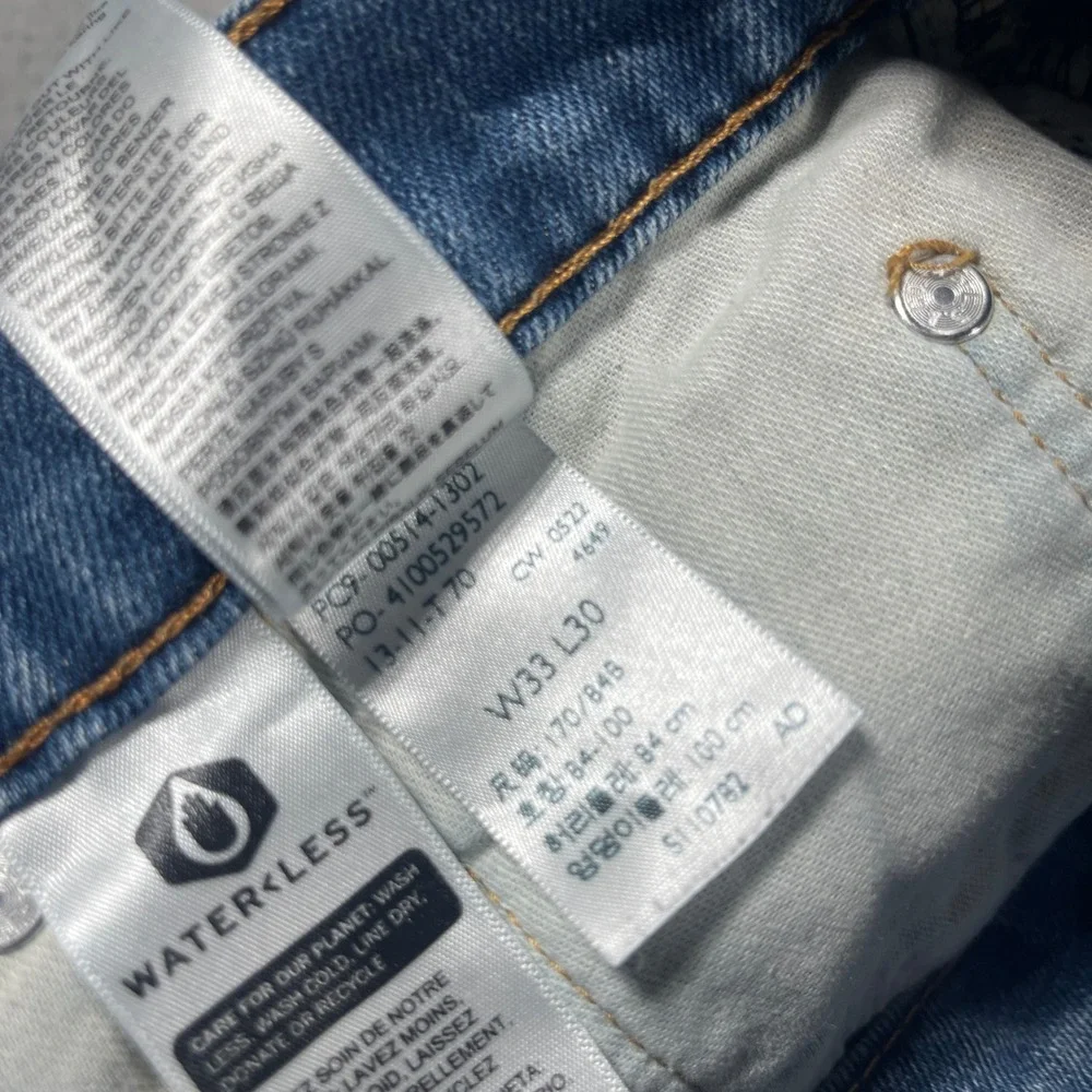 Levi's 514 Straight Fit‎ Jeans Mens 33x30 Medium Wash Denim Classic Western